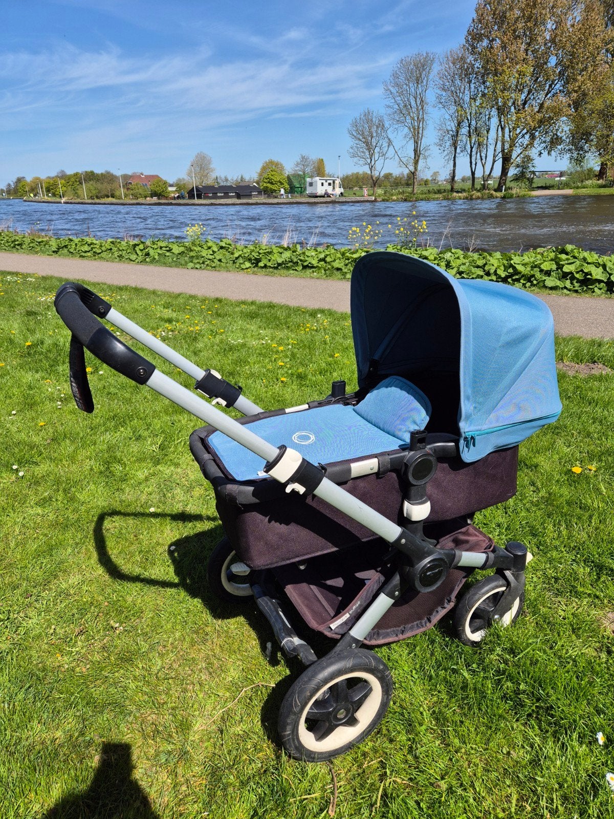 Mooie complete bugaboo buffalo kinderwagen wandelwagen, Ophalen, Gebruikt, Bugaboo, Verstelbare duwstang