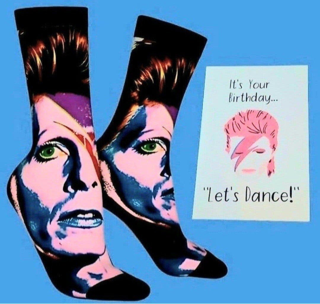 DAVID BOWIE SOKKEN  + VERJAARDAGS KAART DAVID BOWIE, Ophalen of Verzenden, Nieuw