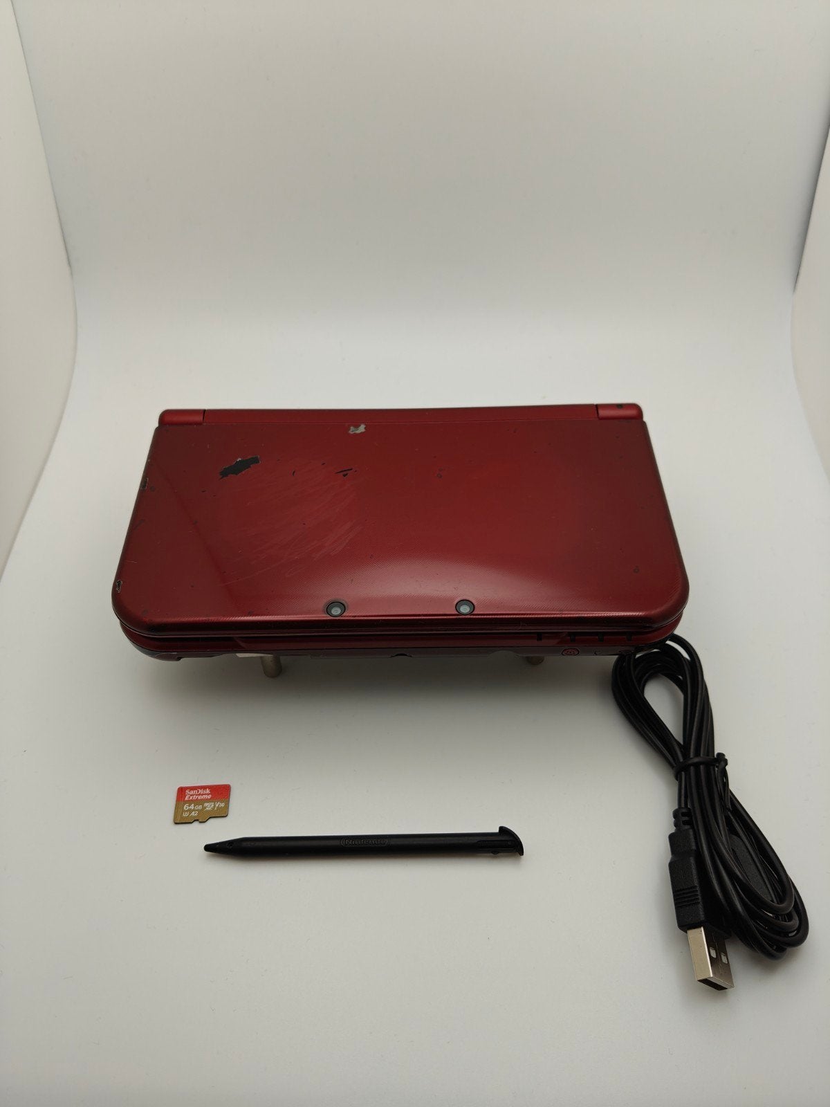 New Nintendo 3DS XL Metallic Red – IPS-scherm 64GB  sandisk, Ophalen of Verzenden, Rood, 3DS XL