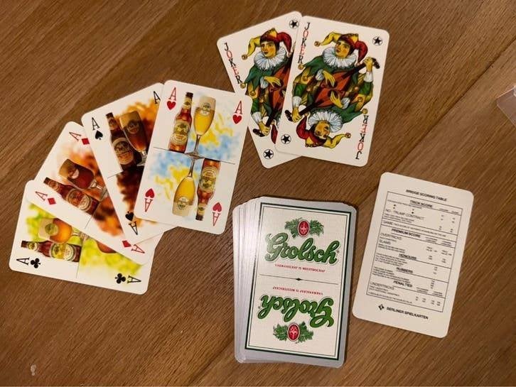 Vintage speelkaarten Grolsch bier Berliner Spielkarten, Ophalen of Verzenden, Nieuw, Speelkaart(en)