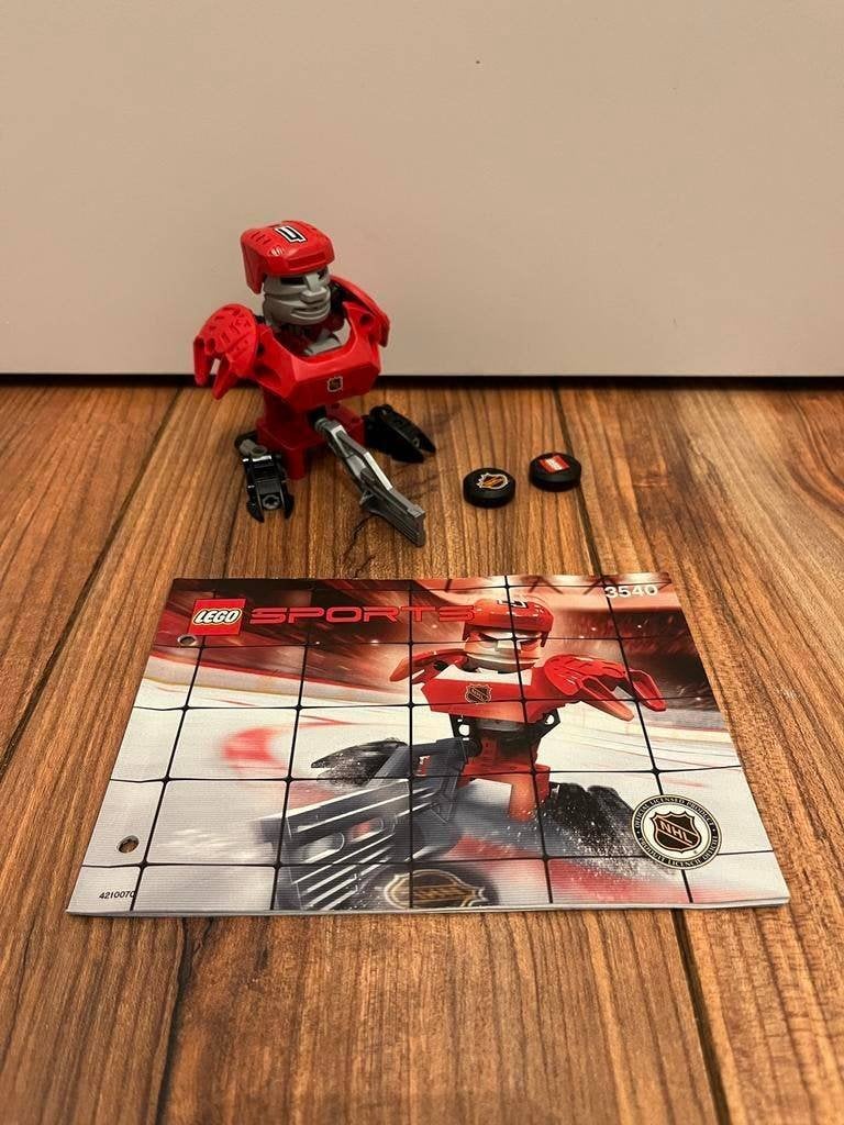 Lego 3540 sports ice hockey nhl ijshockey met boekje, Lego, Compleet, Ophalen of Verzenden, Zo goed als nieuw