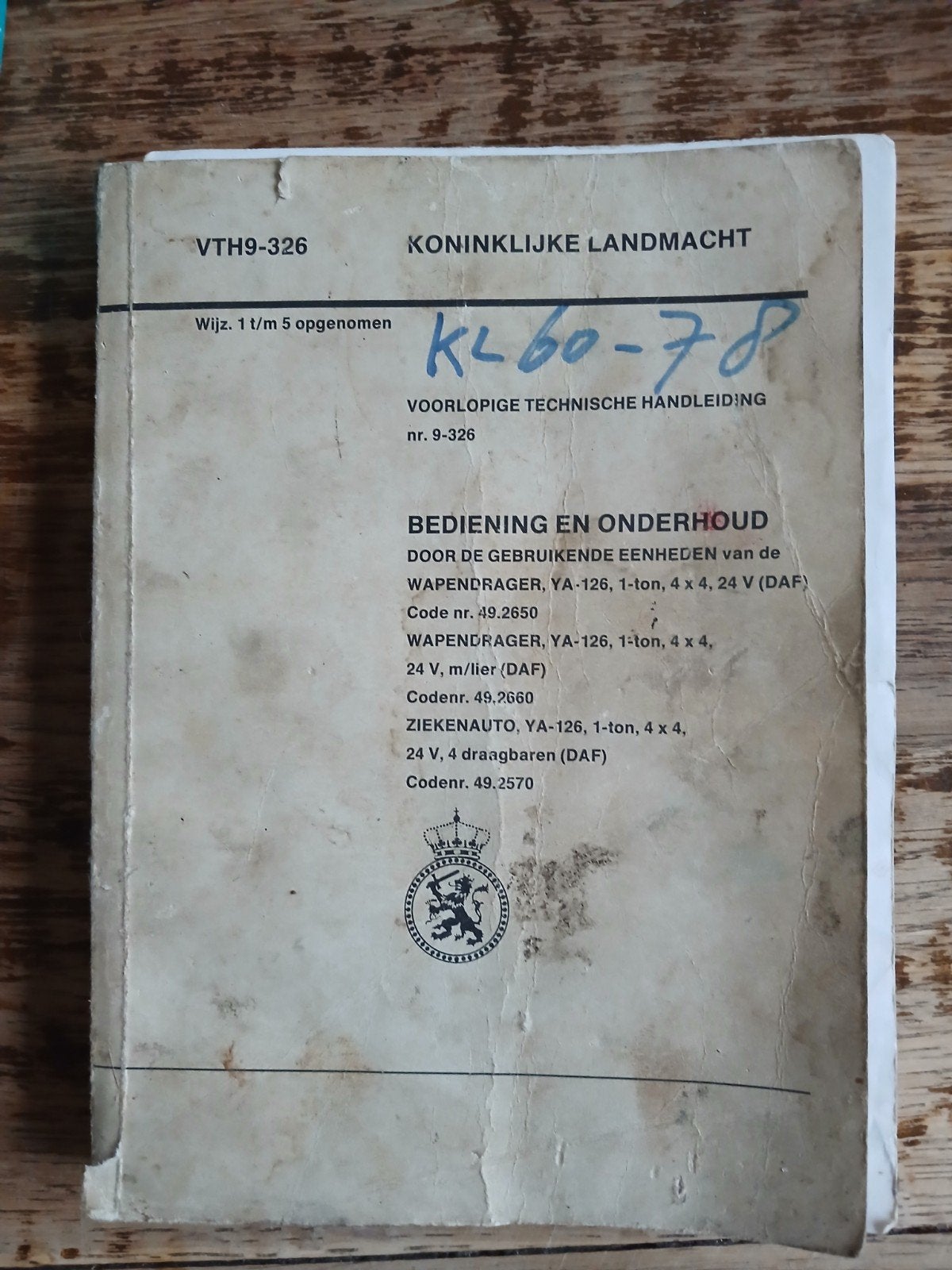 Daf ya 126 handleiding, Ophalen of Verzenden