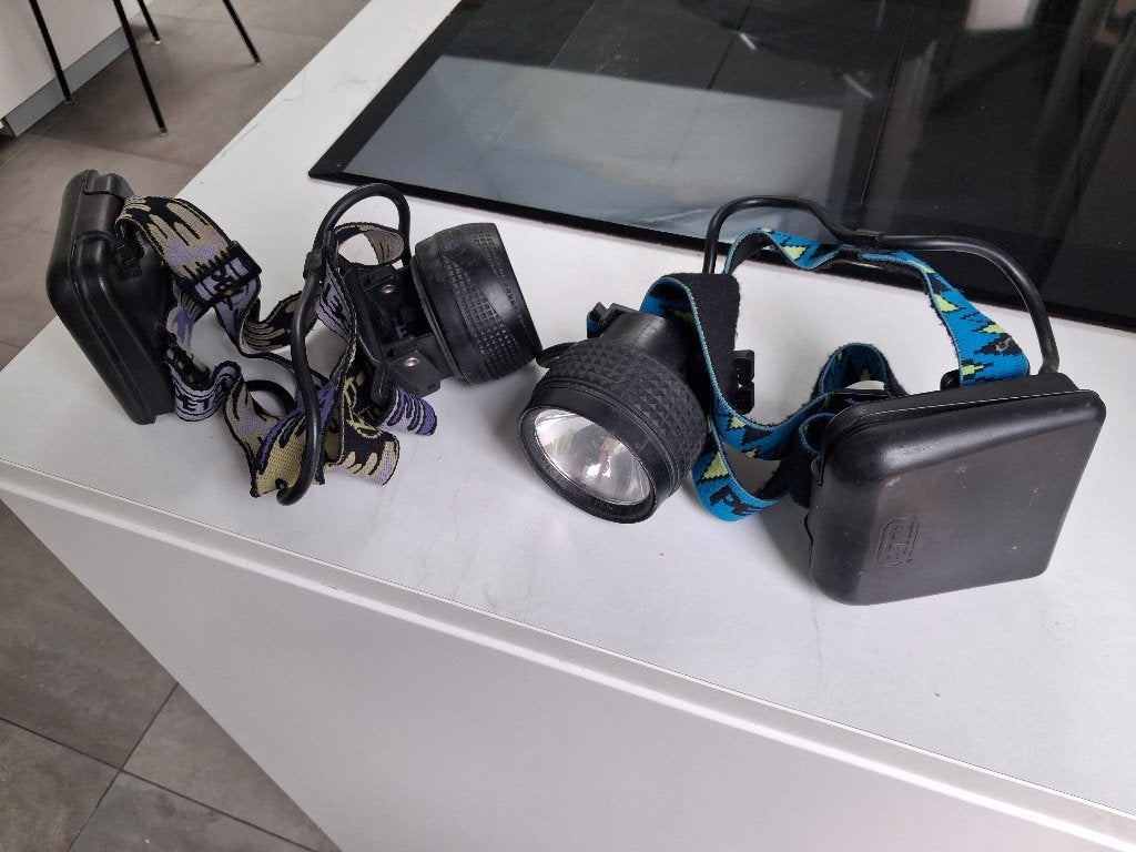 petzl 2 klim hoofdzaklampen, Ophalen, Gebruikt