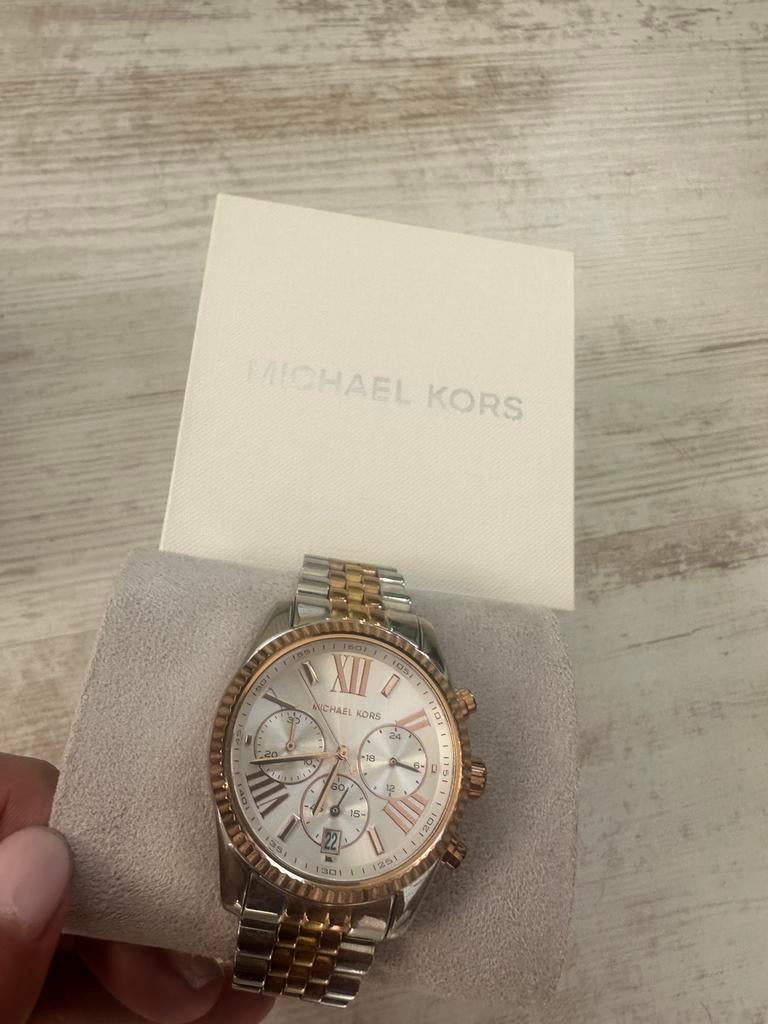 Michael Kors Horloge, Ophalen of Verzenden, Zo goed als nieuw, Staal, Overige merken