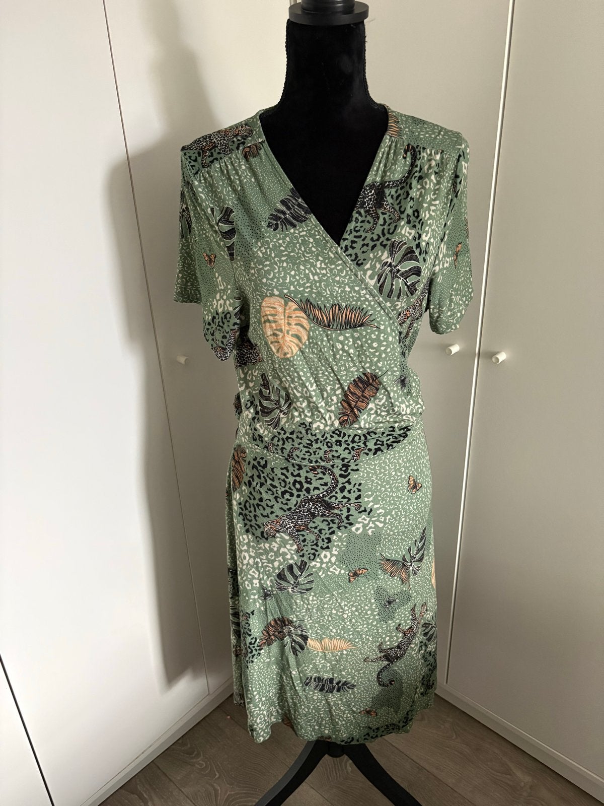 Geisha Omslagjurk met print - Maat XL, Ophalen of Verzenden, Gedragen, Maat 46/48 (XL) of groter, Groen