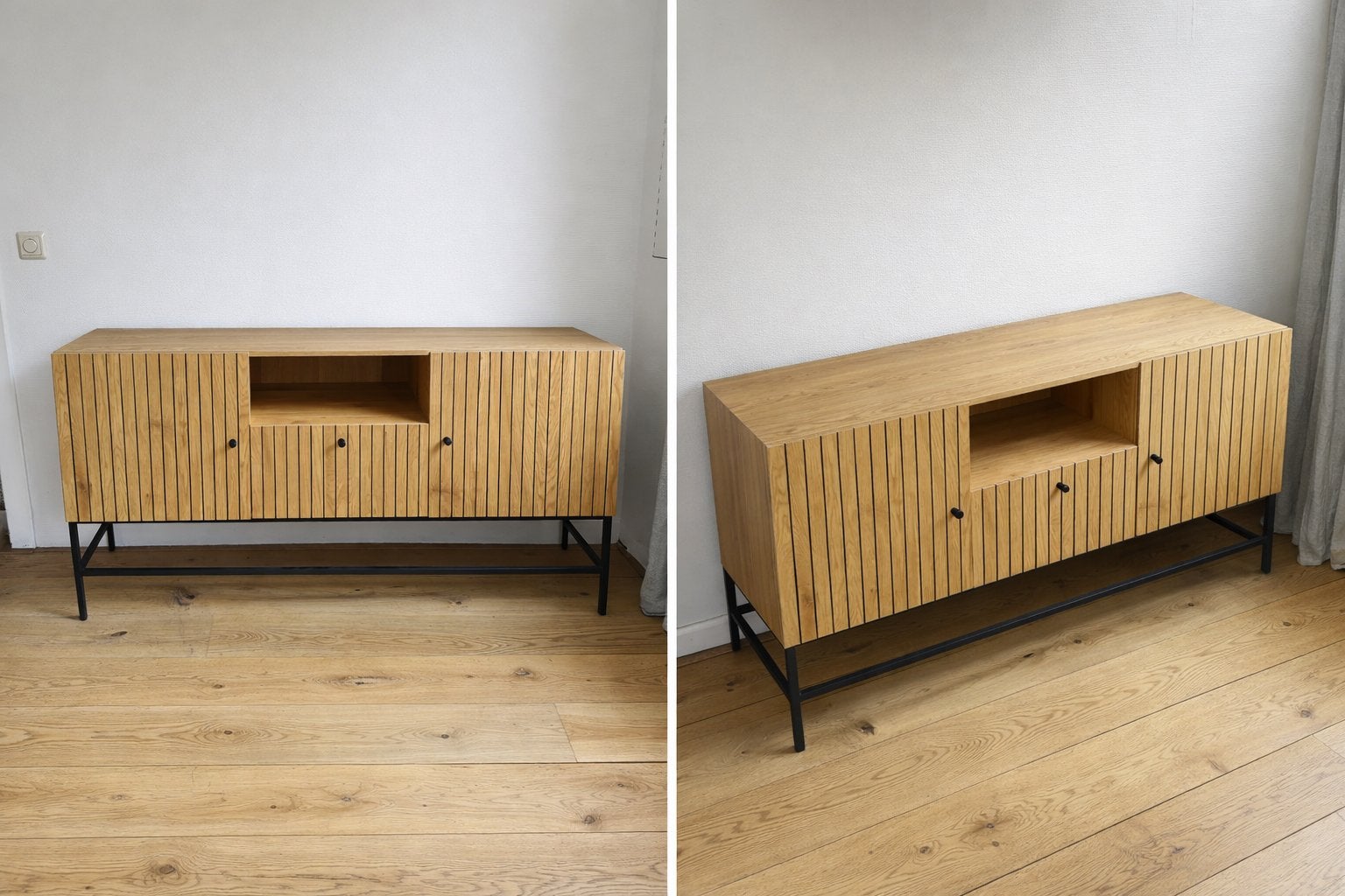 JYSK dressoir HEMDRUP - Modern en functioneel, Ophalen, 150 tot 200 cm, Scandinavisch, Zo goed als nieuw