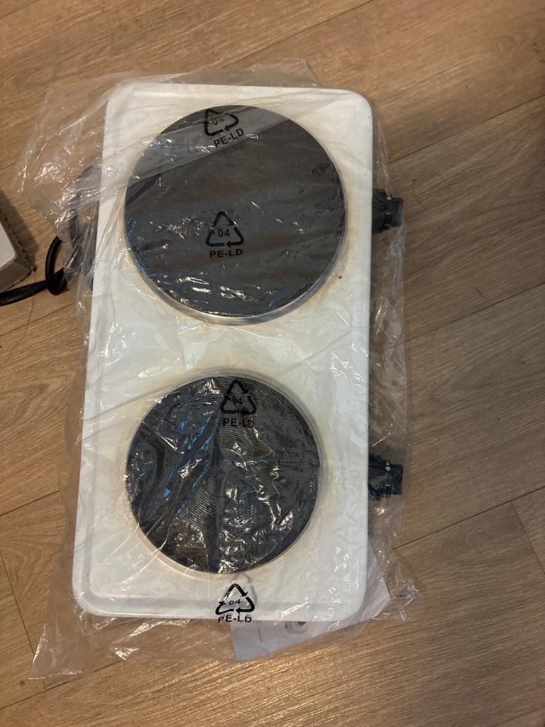 Nieuwe draagbare elektrische kookplaat met 2 zones, Nieuw, 3 kookzones of minder, Ophalen of Verzenden, Vrijstaand
