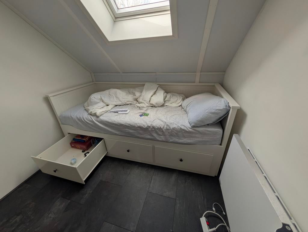 IKEA Brimnes bedbank met lades - wit, Gebruikt, Wit, Ophalen of Verzenden, 80 cm