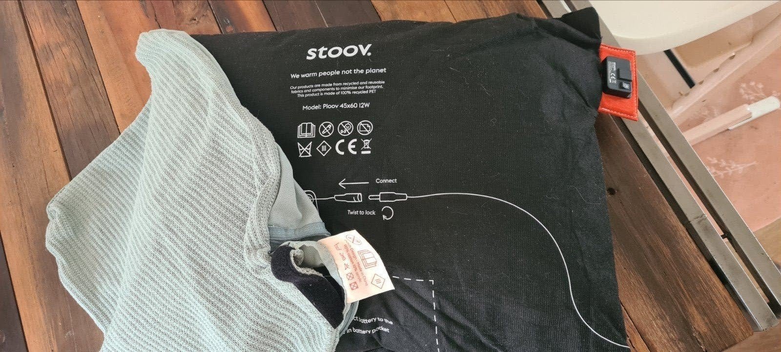 Stoov Ploov Verwarmingskussen - Model: Ploov 45x60 12W, Ophalen of Verzenden, Zo goed als nieuw, Groen, Textiel