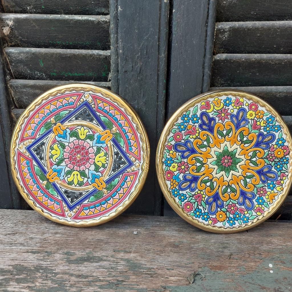 Prachtige handgemaakte en vergulde onderzetters van Cearco, Huis en Inrichting, Woonaccessoires | Onderzetters, Ophalen of Verzenden