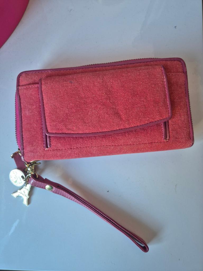 LouLou portemonnee roze, Sieraden, Tassen en Uiterlijk, Portemonnees, Ophalen of Verzenden, Gebruikt, Roze