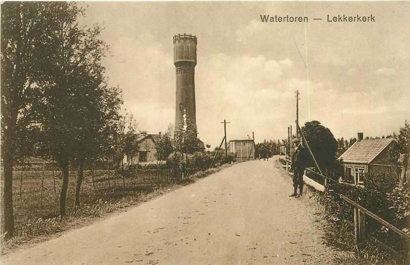300-141-029 Lekkerkerk Watertoren, Verzamelen, Ansichtkaarten | Nederland, Verzenden, Voor 1920, Zuid-Holland