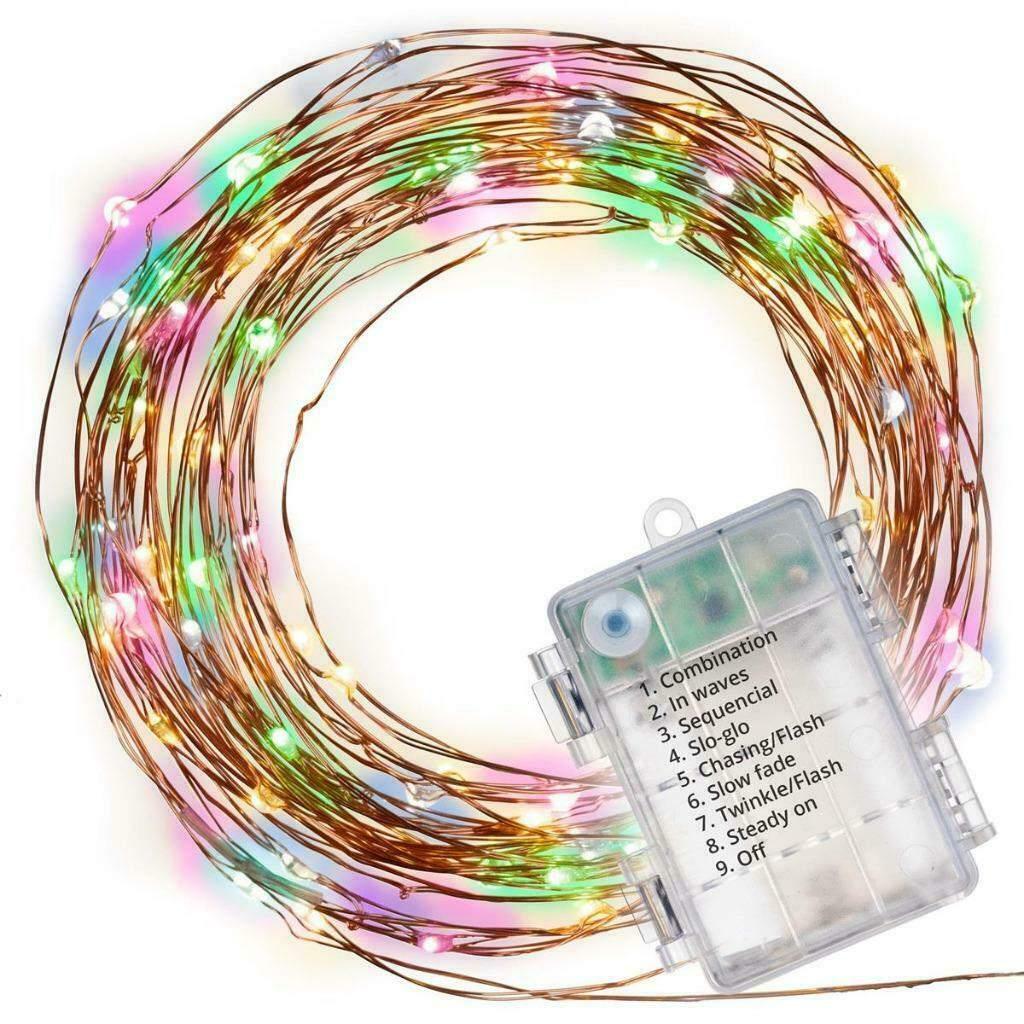 LED string RGB Koperdraad IP44 8 Modi Timer Remote Control, Ophalen of Verzenden, Nieuw