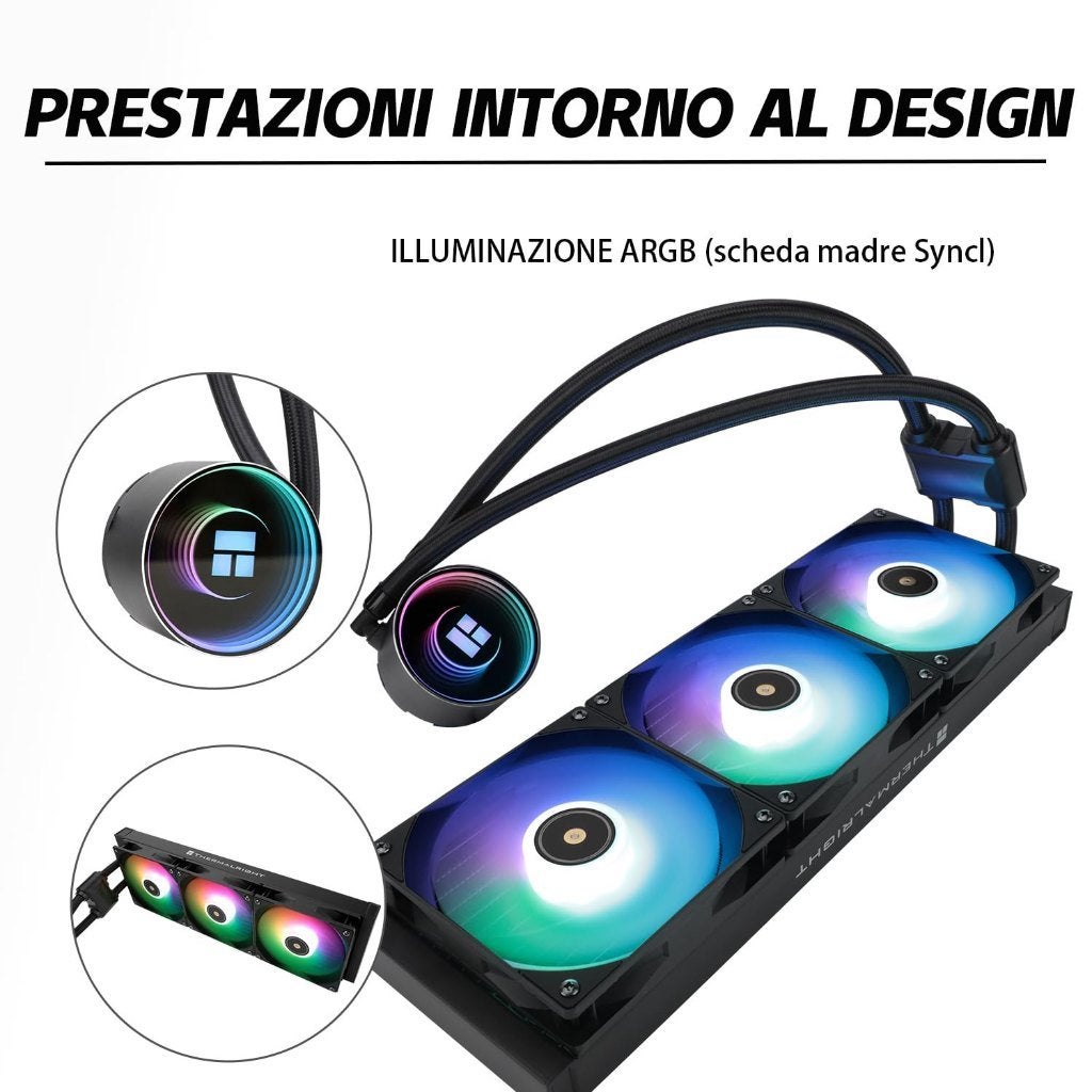 TR Frozen Notte 360 BLACK ARGB, zwarte 360 CPU-koeler, Legal@thermisar.com, Waterkoeling, Nieuw, Ophalen of Verzenden