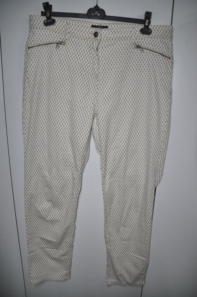 PN30 Bonita Broek bruin wit maat 46, Bruin, Maat 46/48 (XL) of groter, Ophalen of Verzenden, Zo goed als nieuw