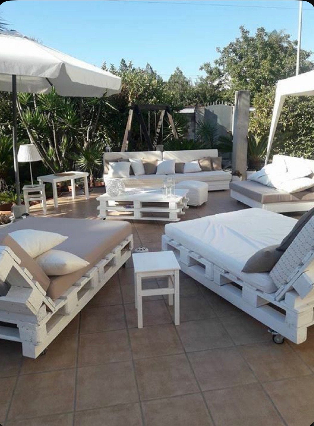 Pallet tuinset maken? Wij leveren bij u thuis, Zo goed als nieuw, Bank, Hout, Ophalen
