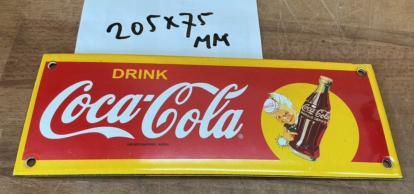 Emaille bordje coca cola, Ophalen of Verzenden, Gebruikt, Reclamebord