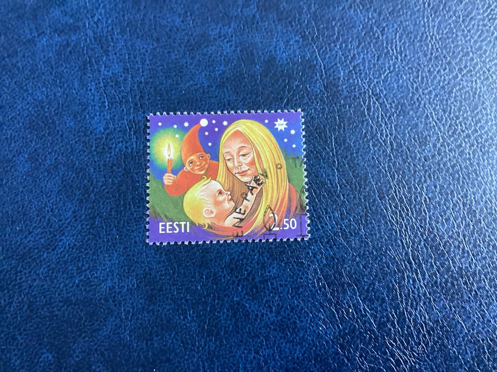 Estland Kerstzegel 1998 - Moeder en Kind -Mi.288, Ophalen of Verzenden, Gestempeld