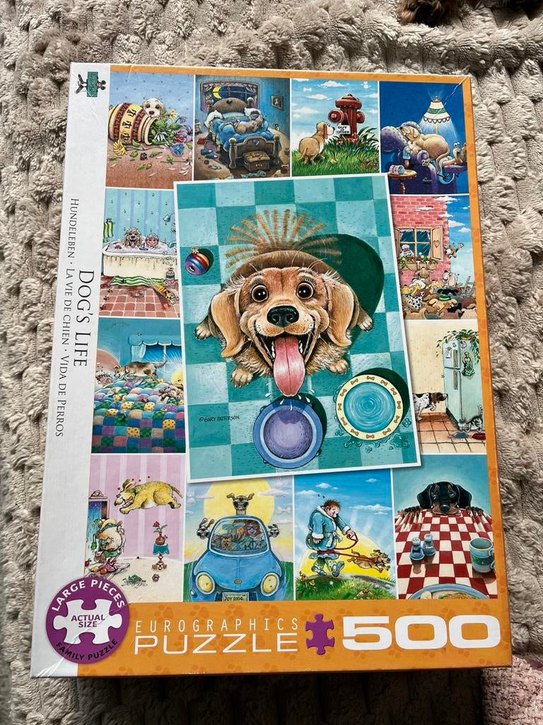 Leuke xl puzzel honden. 500 stukjes, Ophalen of Verzenden, Meer dan 50 stukjes, Zo goed als nieuw, 6 jaar of ouder