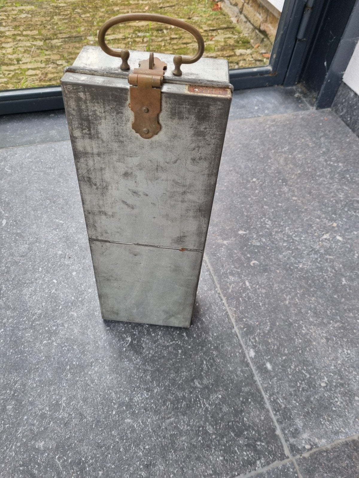 Vintage metalen kluisje / geldkistje, Ophalen of Verzenden