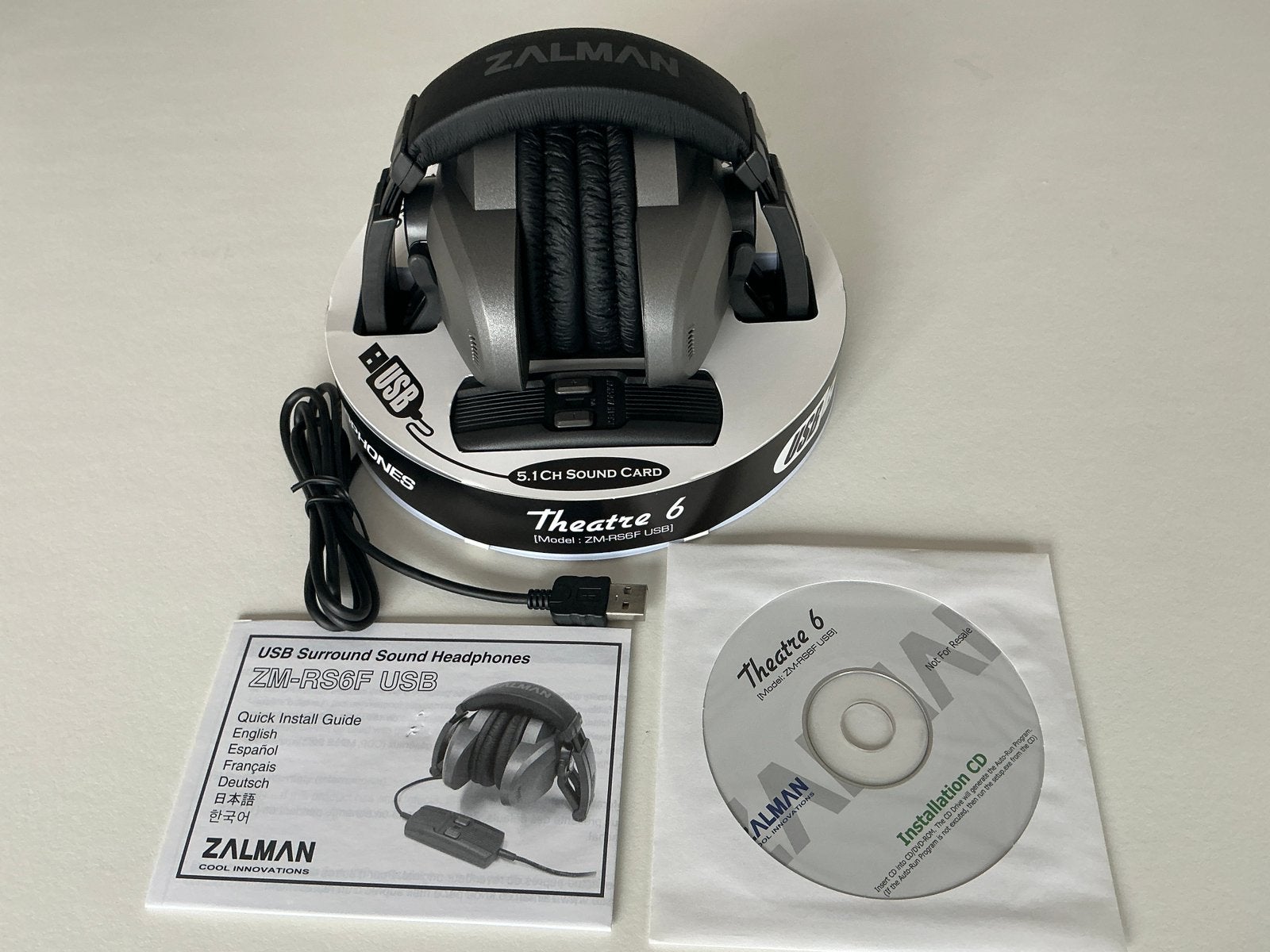Zalman ZM-RS6F-USB headset 6 way theatre sound NOS, Computers en Software, Ophalen of Verzenden, Zalman, NA, NA