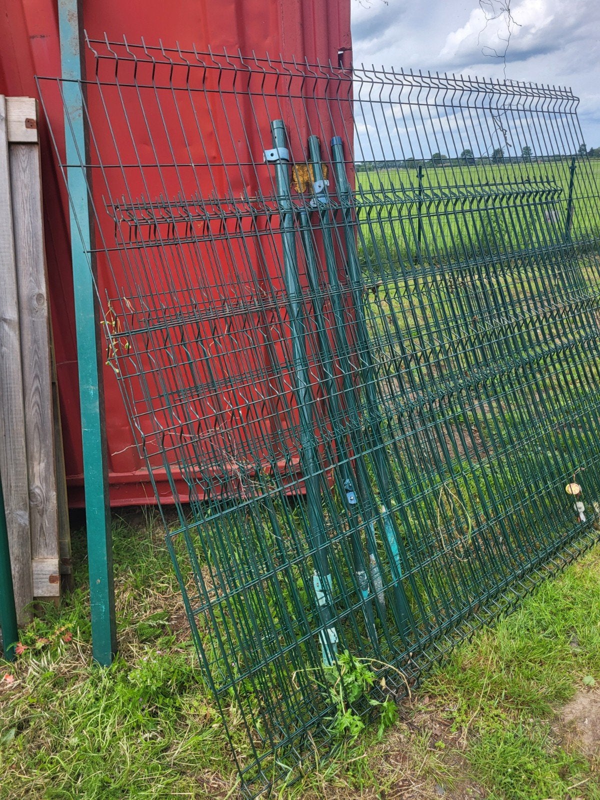 Groen gaashekwerk met poort en palen, Ophalen, Met poort, Nieuw, Tuinhek