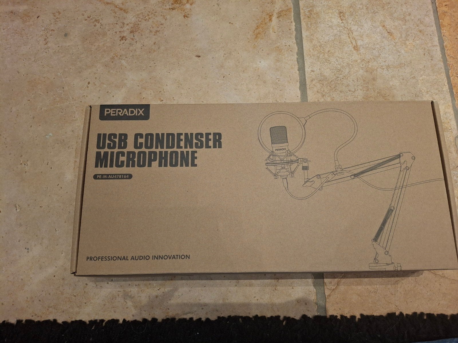 PERADIX USB Condensator Microfoon Set - Nieuwstaat, Muziek en Instrumenten, Ophalen of Verzenden, Zo goed als nieuw, Studiomicrofoon