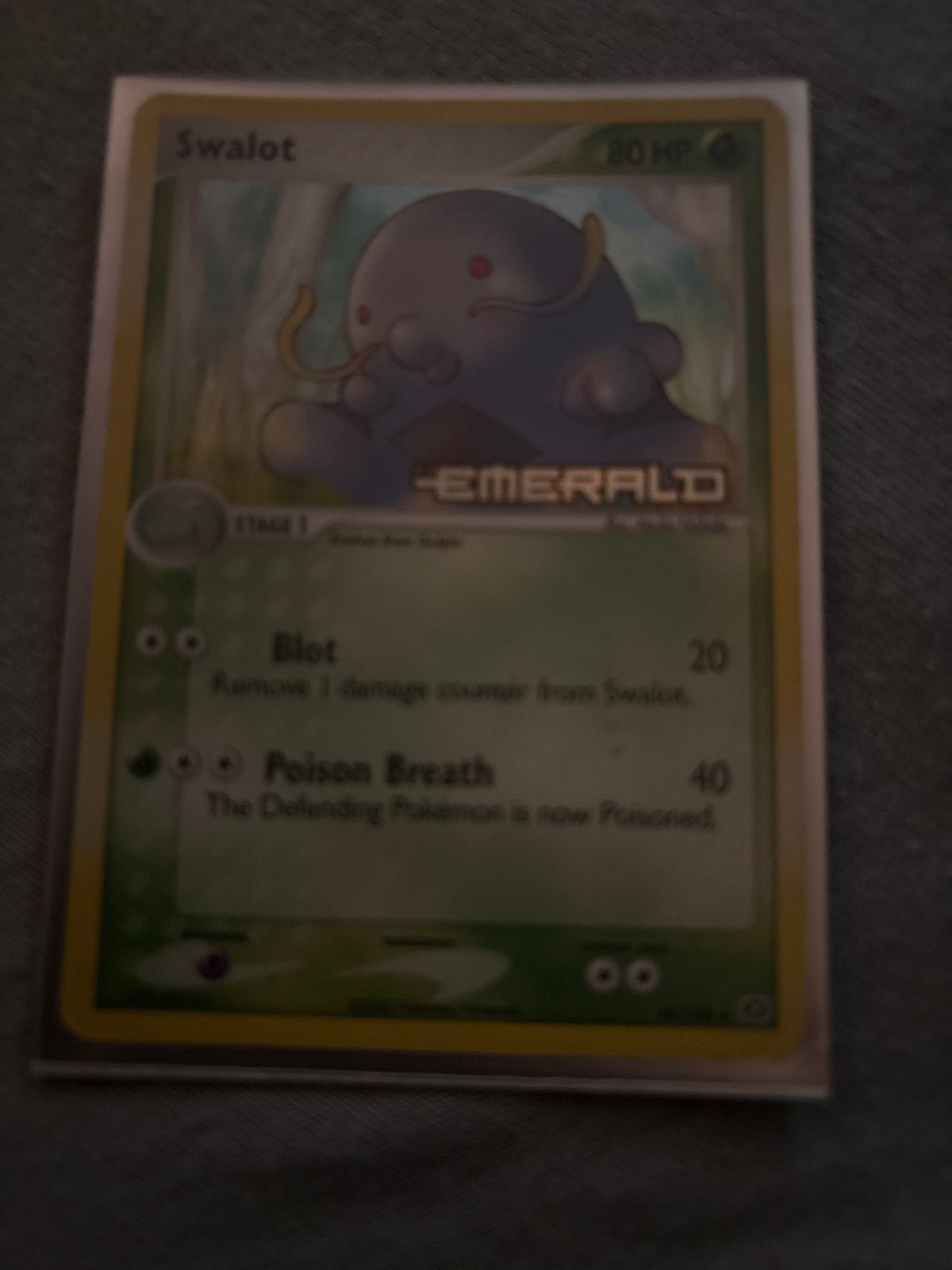 Pokémon Kaart Swallot Emerald 80 HP, Ophalen of Verzenden, Gebruikt, Losse kaart