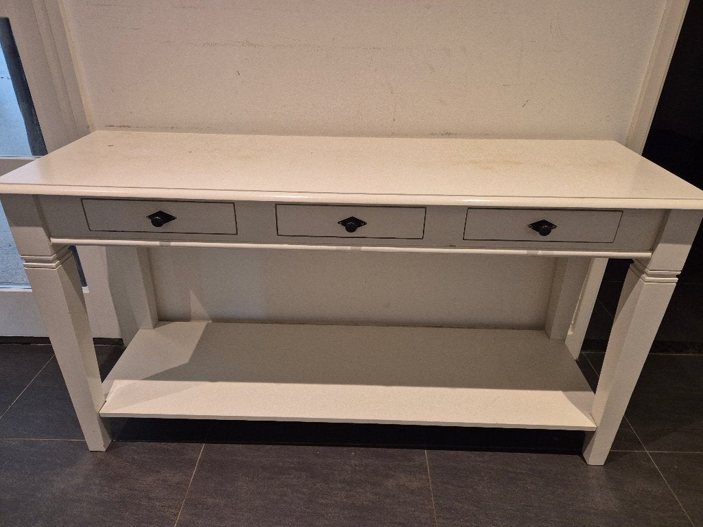 Sidetable wit, Huis en Inrichting, Tafels | Sidetables, Ophalen, Gebruikt, 100 tot 150 cm, 25 tot 50 cm