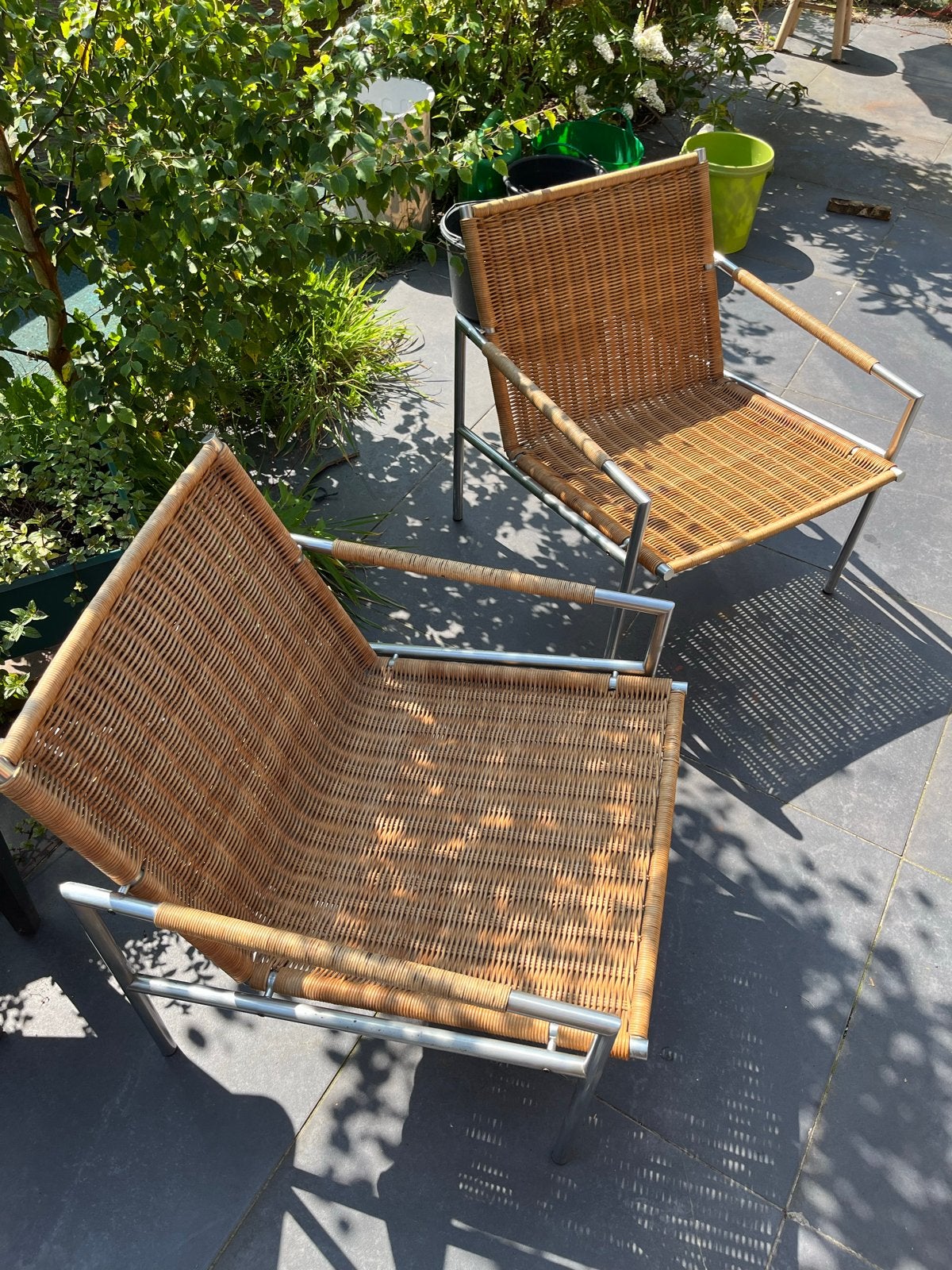 2x spectrum design fauteuil SZ 01 pitriet en, Ophalen, Gebruikt, Twee, Bruin