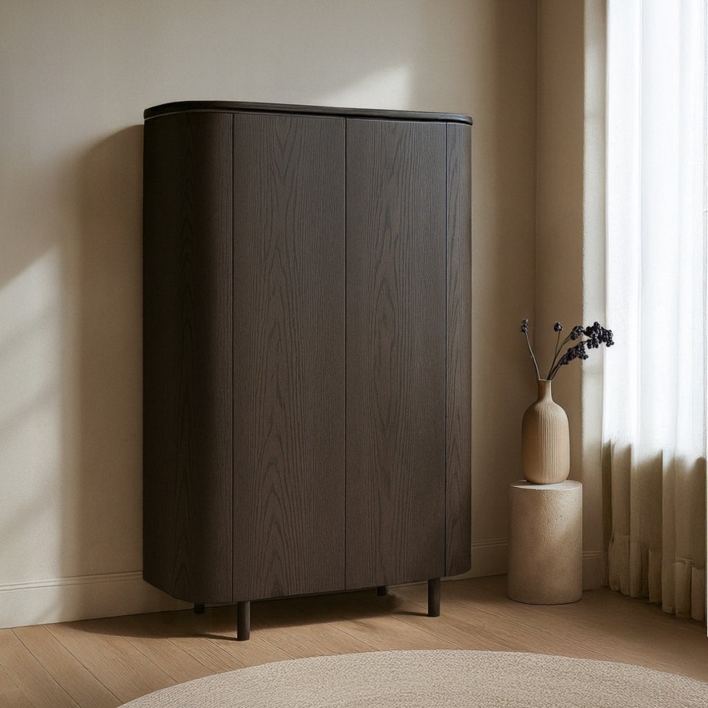 Opbergkast Tobago Espresso 180cm van 1399 voor 899, Ophalen, Maxi Living, Winkel@maxiliving.nl, Cityplaza 67, 3431 HA Nieuwegein