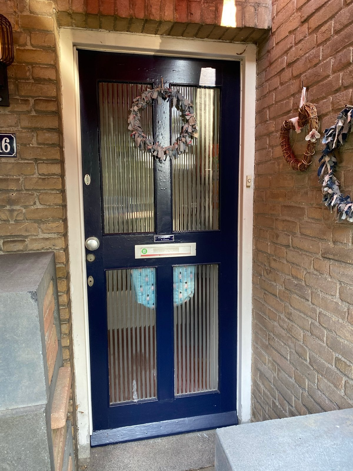 Originele jaren '50 houten voordeur, Doe-het-zelf en Verbouw, Deuren en Horren, Ophalen, Gebruikt, 80 tot 100 cm, Buitendeur