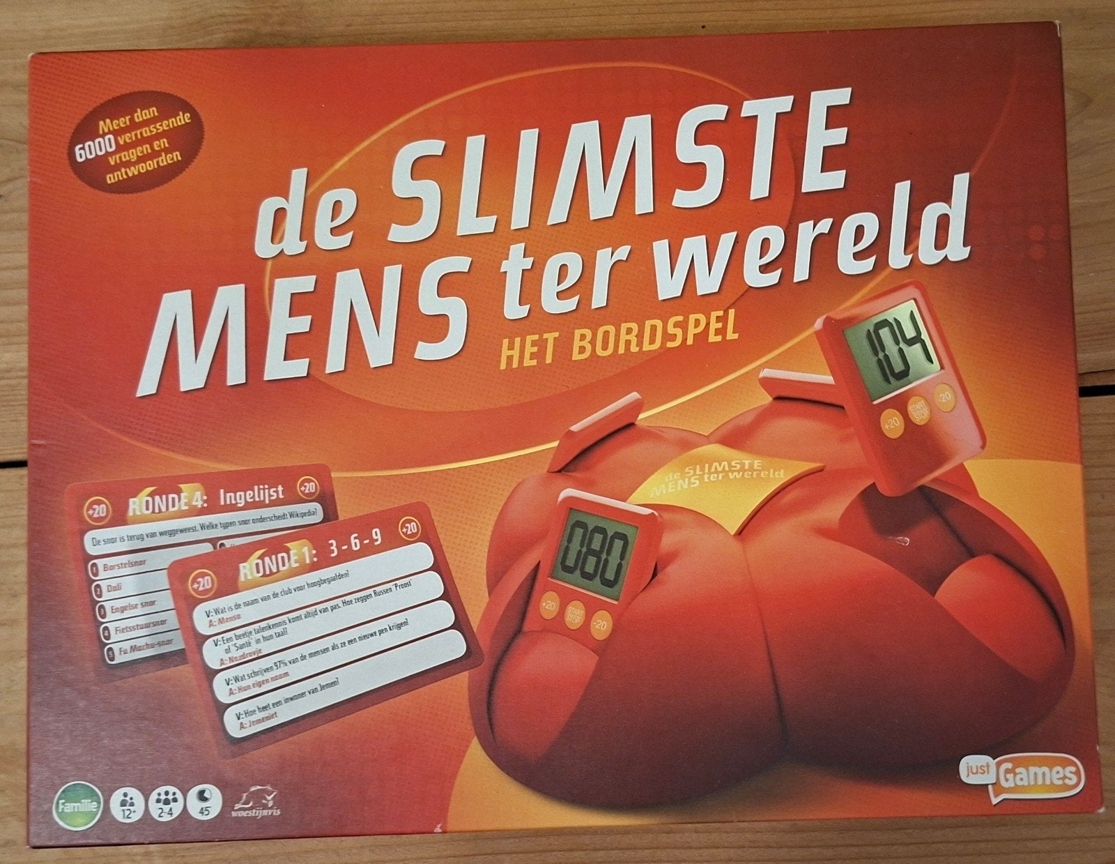 De slimste mens ter wereld - het bordspel, Drie of vier spelers, Ophalen, Nieuw, Just Games