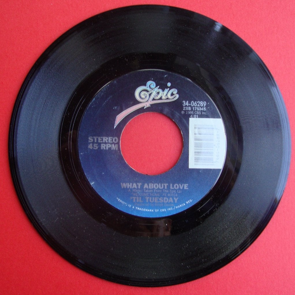 Til Tuesday - what about love  ( 7'' vinyl 1986 ), Gebruikt, 7 inch, Ophalen of Verzenden, Pop