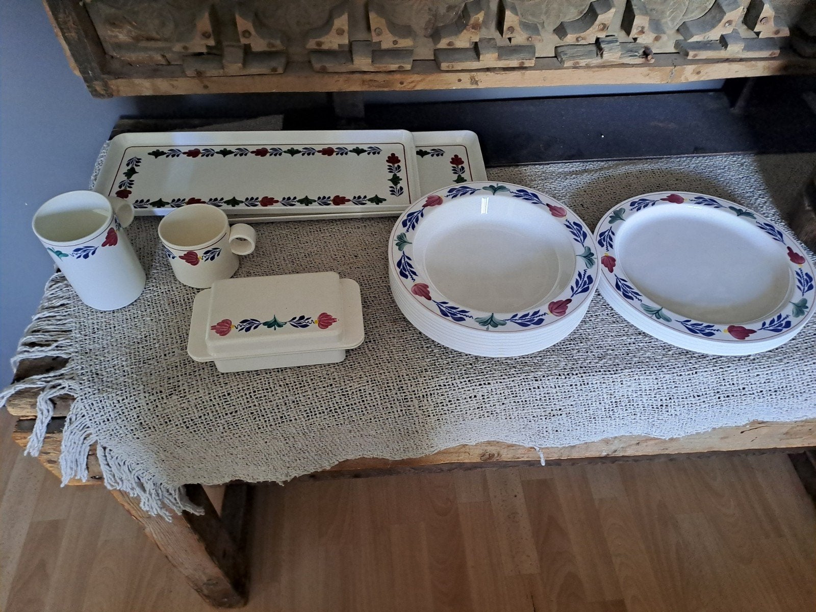 Boerenbont mepal servies, Ophalen of Verzenden, Zo goed als nieuw, Bord(en), Aardewerk