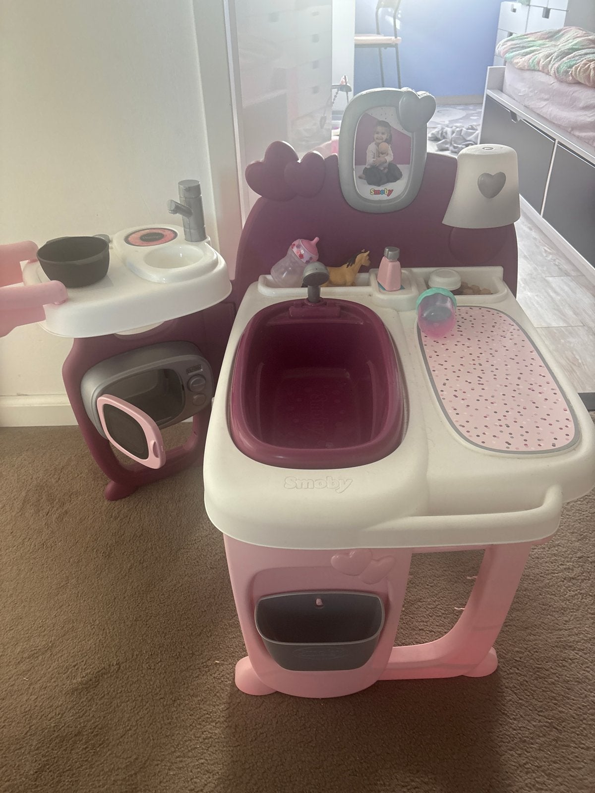 Smoby Babyverzorgingsstation met wieg en keuken, Ophalen, Gebruikt, Overige typen
