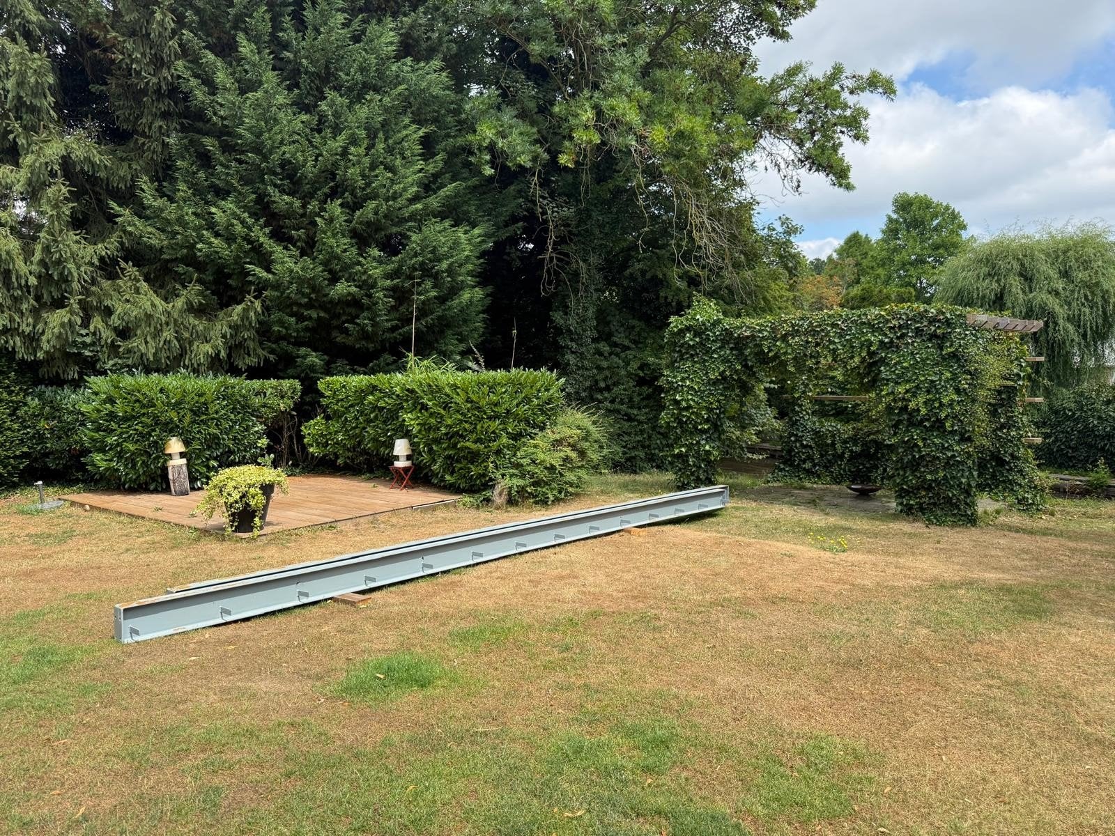 Lange metalen balken voor constructie of decoratie, Ophalen of Verzenden, Gebruikt, IJzer