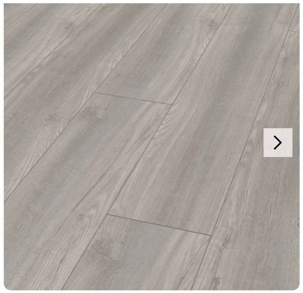77 m2 Laminaat Grijs Eiken V-groef rondom, Ophalen, Gebruikt, 75 m² of meer, Modern eiken met V-groef