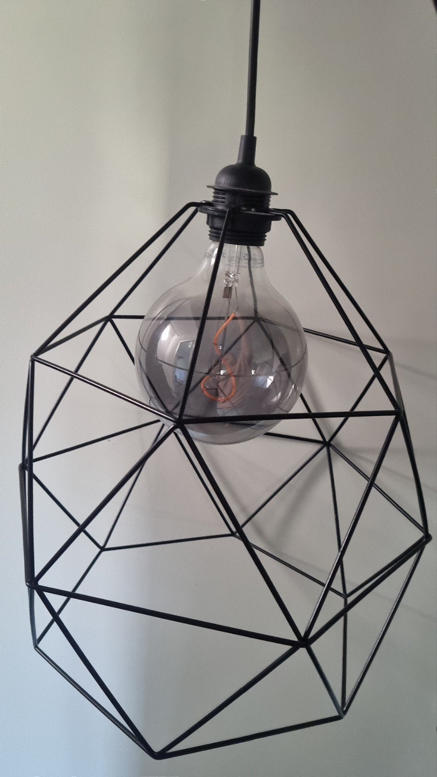 Ikea Brunsta hanglamp, Ophalen, E27 (groot), Zo goed als nieuw, Metaal