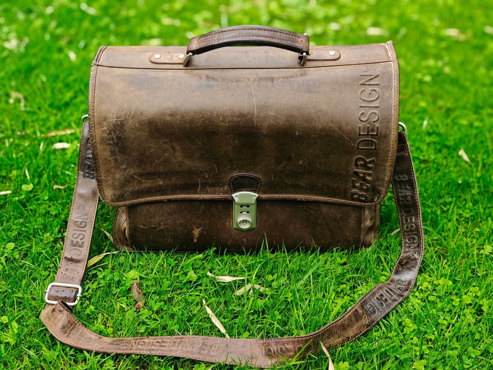 Bear Design Laptoptas - Donkerbruin Leer - Veel Vakken, Ophalen, Gebruikt, Bruin, Overige typen