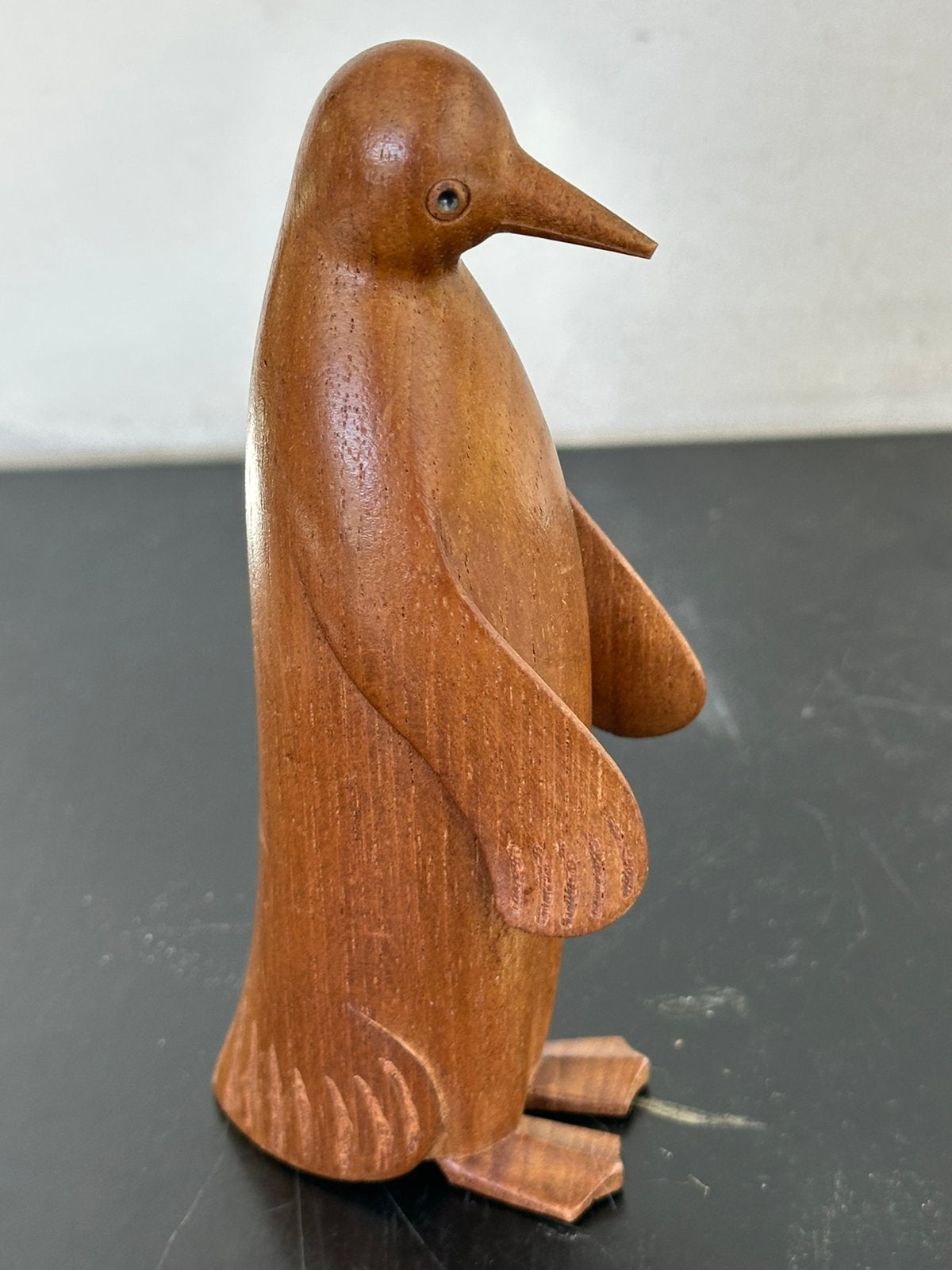 Art Deco houtsnijwerk Pinguïn beeldje  14.5 cm, Antiek en Kunst, Ophalen of Verzenden
