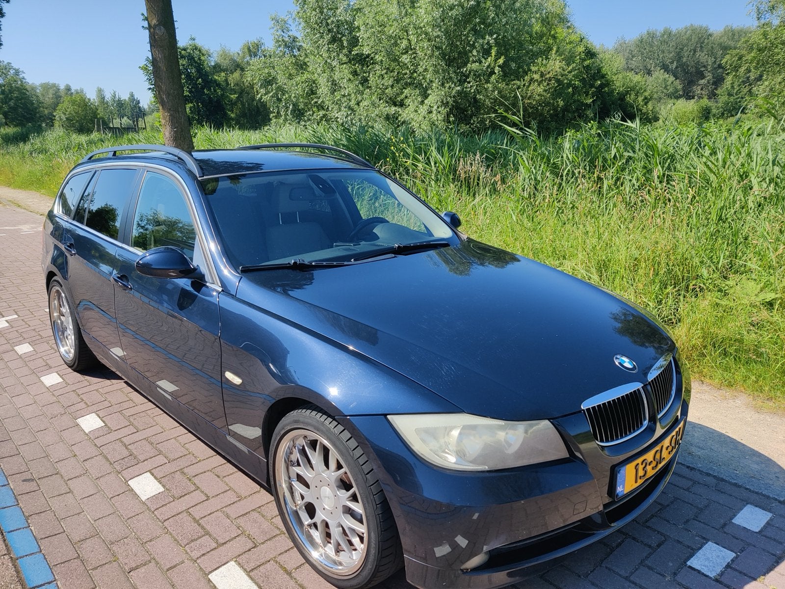 BMW 3-Serie 2.5 I 325 Touring 2006 Blauw.  Met storing!, Achterwielaandrijving, Beige, 2497 cc, Blauw