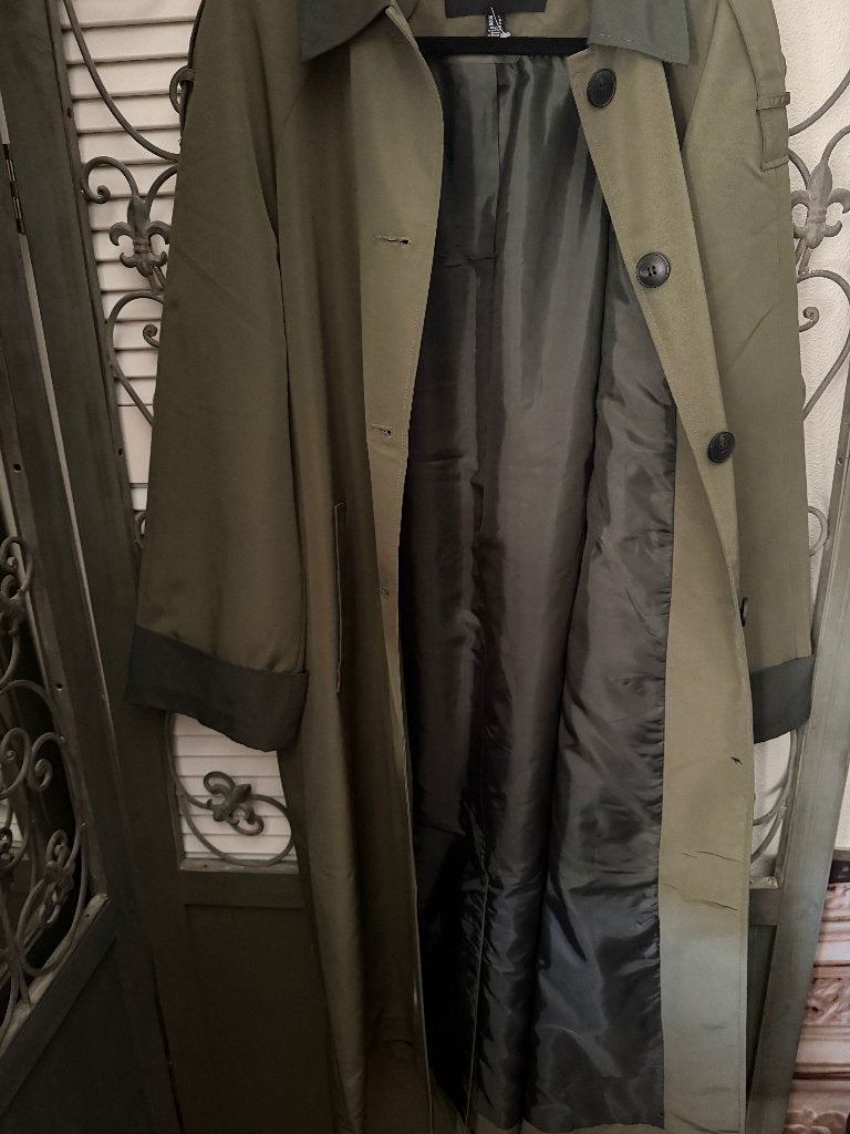 VERO MODA’ TRENCHCOAT DONKER OLIJF KUITLENGTE MAAT L NIEUW!, Overige kleuren, Verzenden, Vero Moda, Maat 42/44 (L)