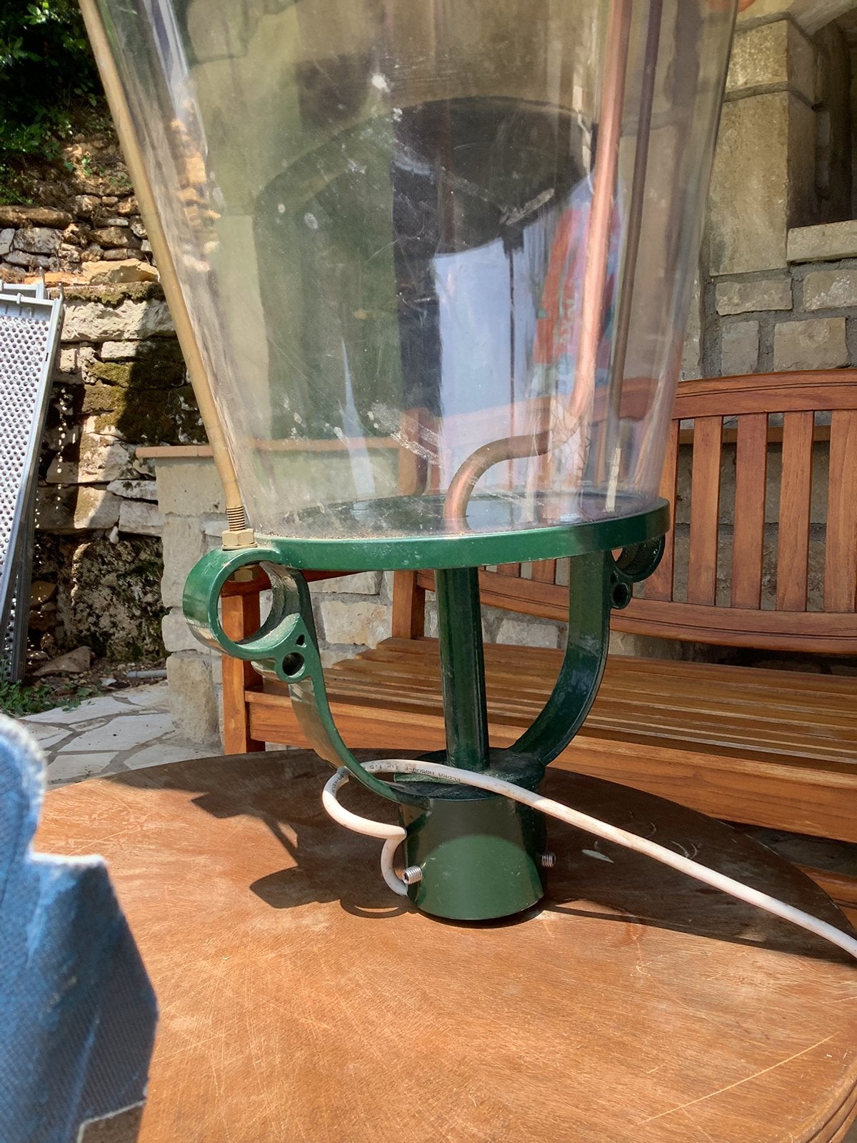 4 koperen stadslampen te koop 95 cm hoogte per stuk 250,00€, Antiek en Kunst, Ophalen, Koper