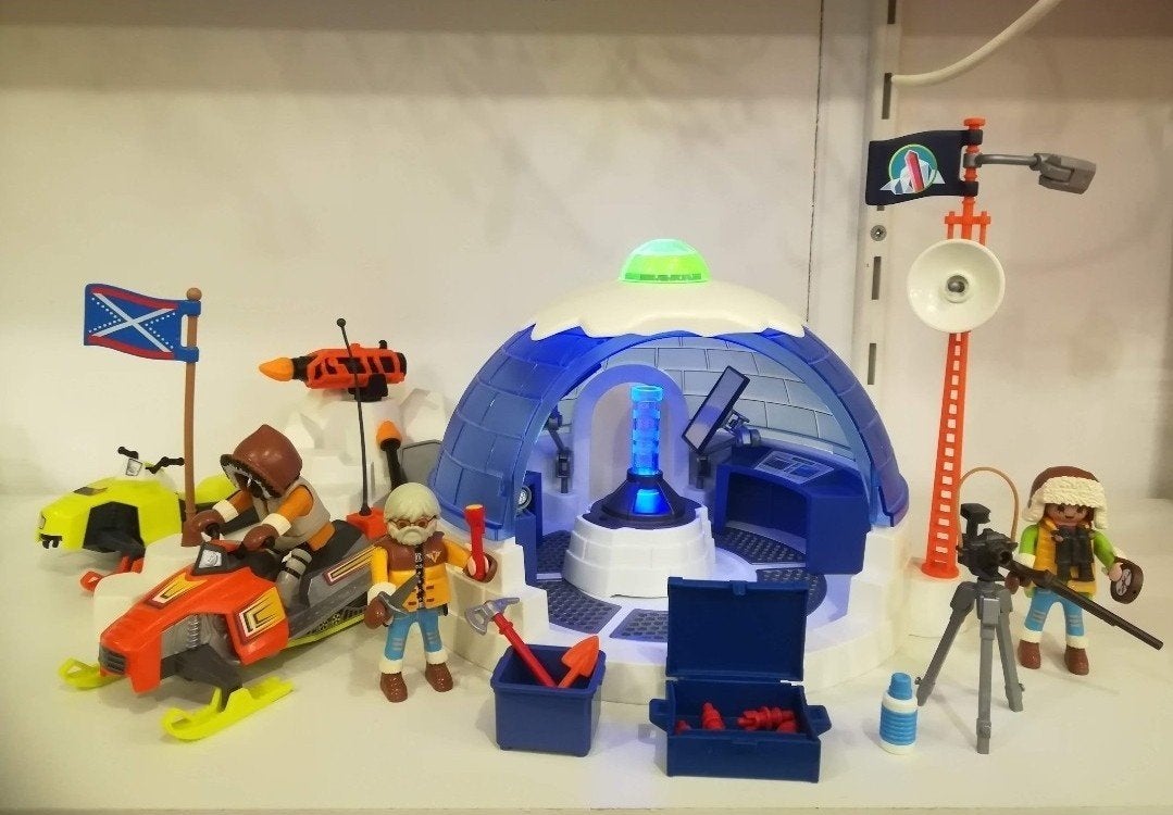 Playmobil Hoofdkwartier Poolexpeditie met Noorderlicht., Ophalen of Verzenden, Zo goed als nieuw