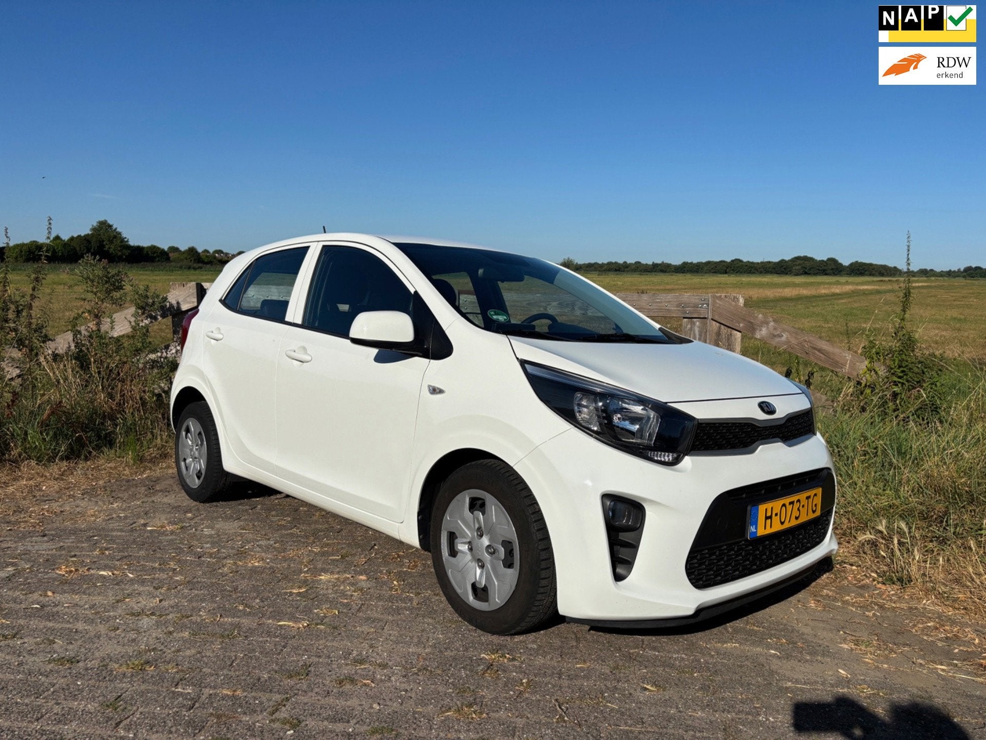 Kia Picanto 1.0 CVVT ComfortLine, CARPLAY, Auto's, Voorwielaandrijving, Gebruikt, Euro 6, Wit