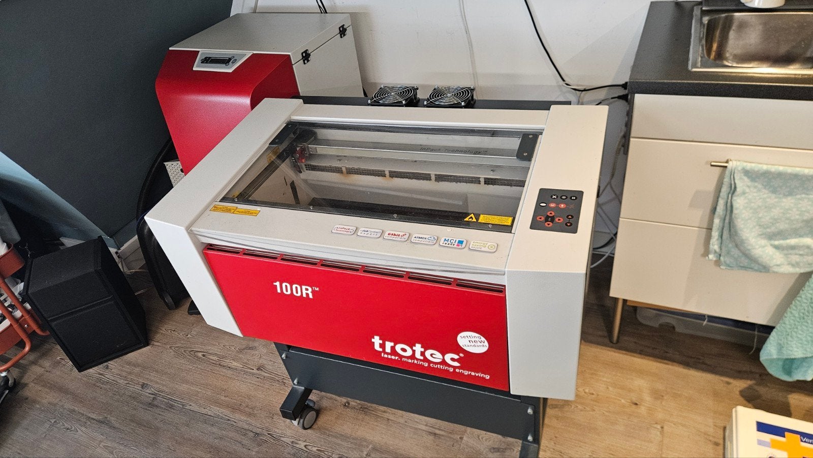 Trotec Speedy 100R Lasergraveer incl afzuiging en extras, Ophalen
