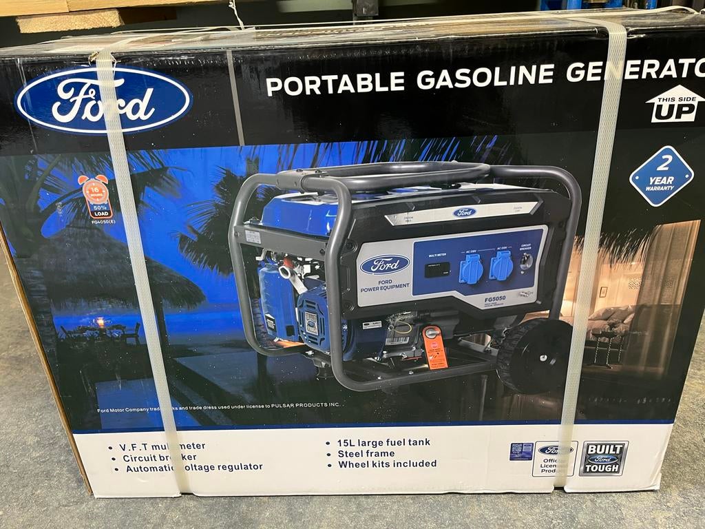 Ford FG5050 Draagbare Benzine Generator Aggregaat 2.5kW/2.8k, Ophalen of Verzenden, Nieuw, Minder dan 5 kVA, Benzine