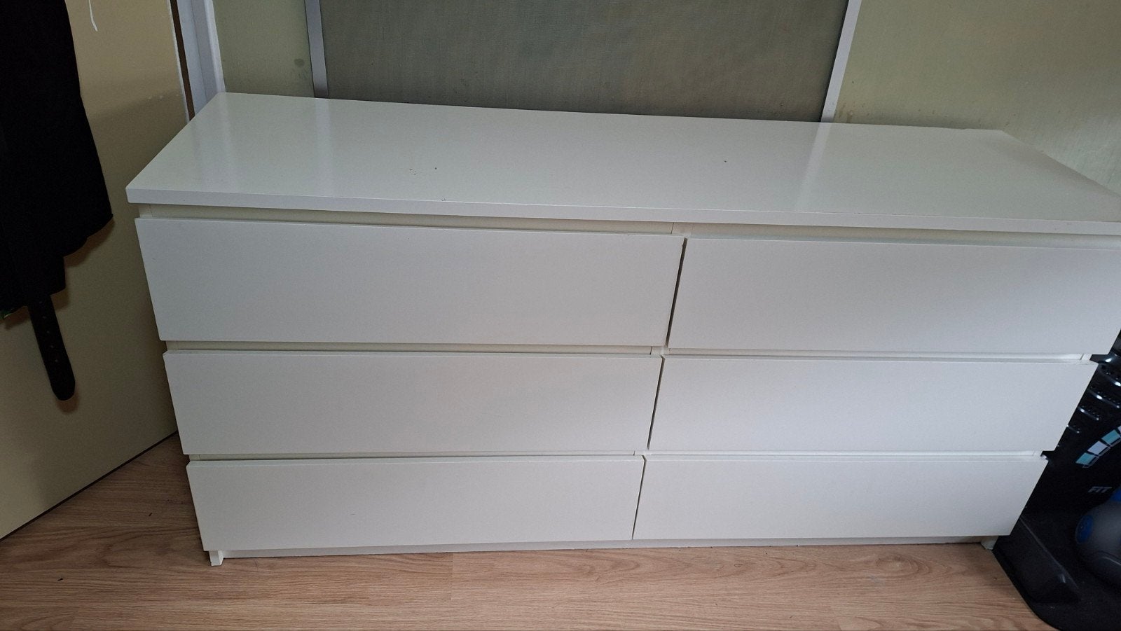 Witte IKEA ladekast 160 cm breed – 6 laden – € 20, Ophalen, Gebruikt, 5 laden of meer, 150 tot 200 cm