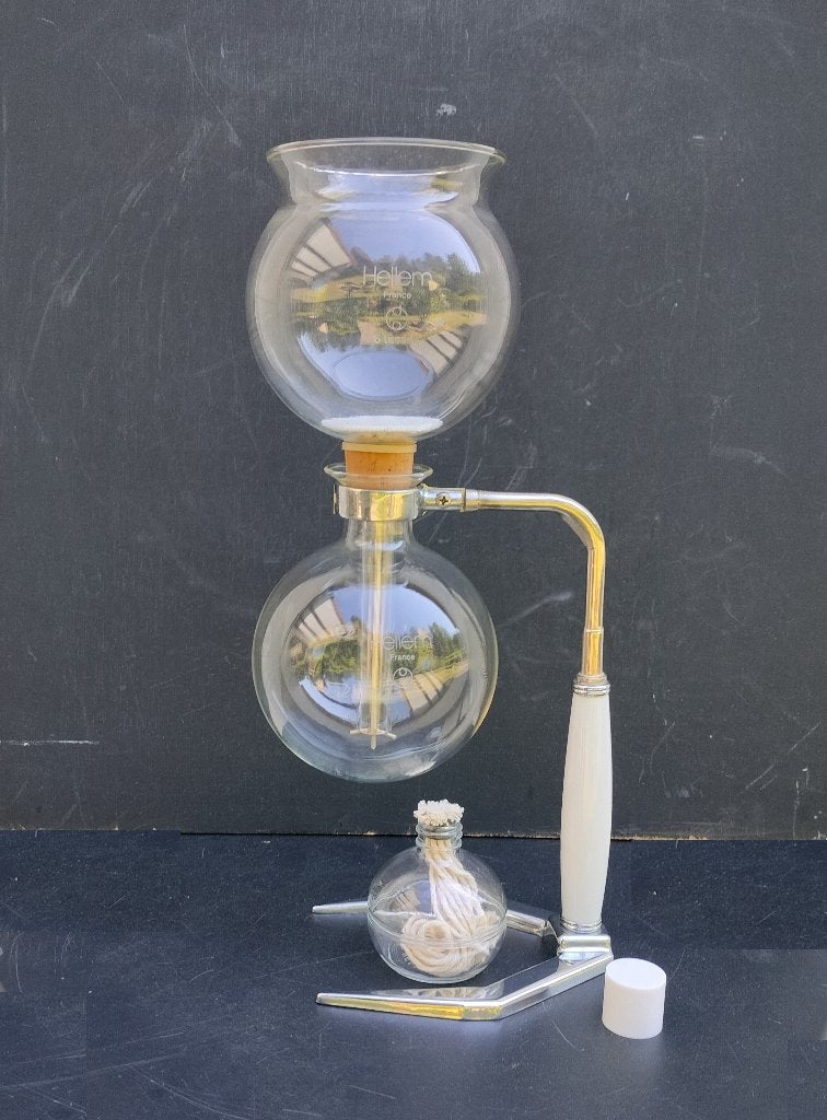Vintage Hellem koffiezetapparaat. Jaren ‘60. Made in France., Afneembaar waterreservoir, Gebruikt, Koffiemachine, Gemalen koffie